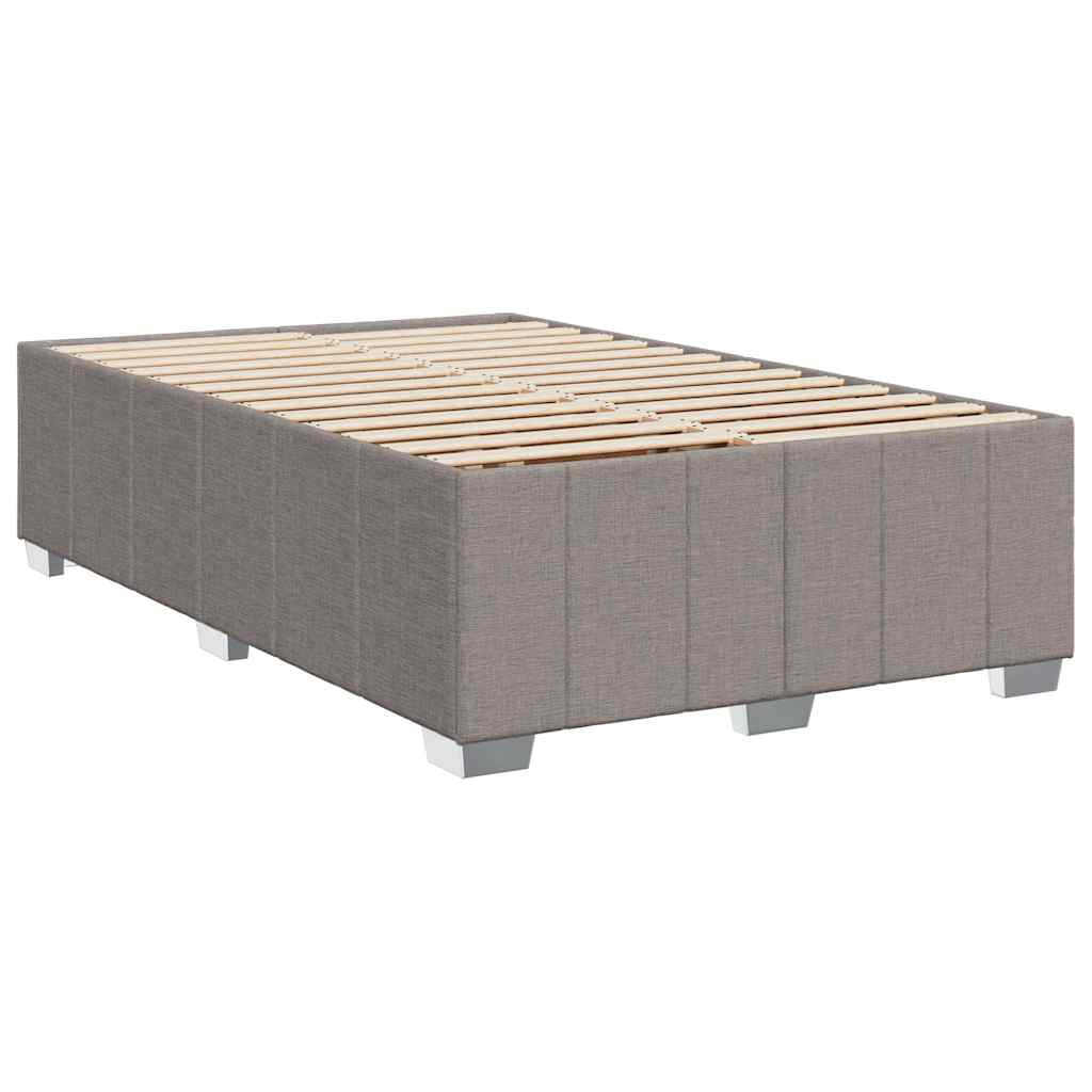 Sommier à lattes de lit avec matelas Taupe 120x200 cm Tissu - XIOS