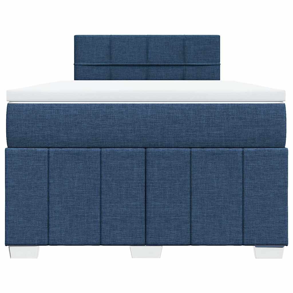 Sommier à lattes de lit avec matelas Bleu 120x200 cm Tissu - XIOS