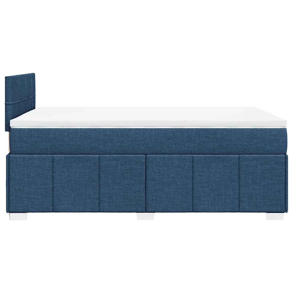 Sommier à lattes de lit avec matelas Bleu 120x200 cm Tissu - XIOS