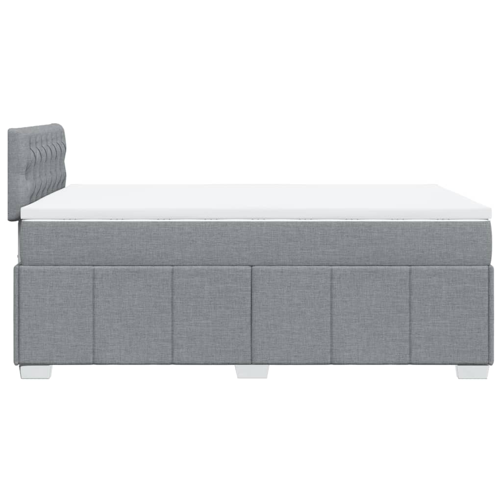 Sommier à lattes de lit avec matelas Gris clair 120x200cm Tissu - XIOS