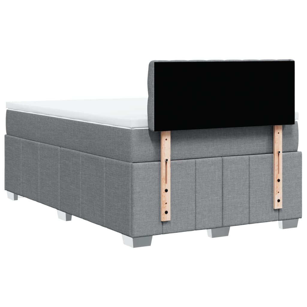 Sommier à lattes de lit avec matelas Gris clair 120x200cm Tissu - XIOS