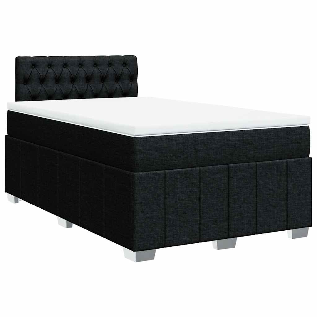 Sommier à lattes de lit avec matelas Noir 120x200 cm Tissu - XIOS