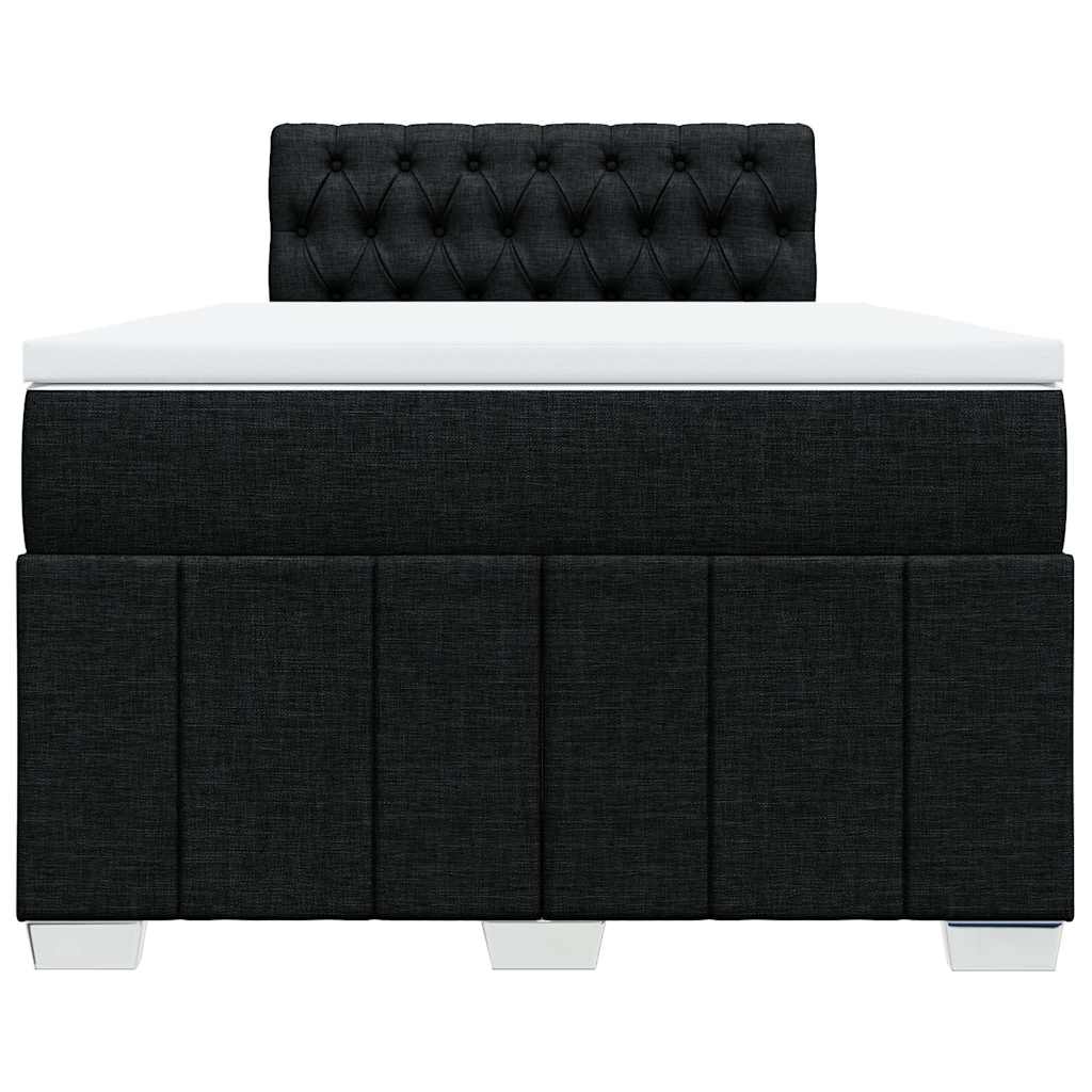 Sommier à lattes de lit avec matelas Noir 120x200 cm Tissu - XIOS