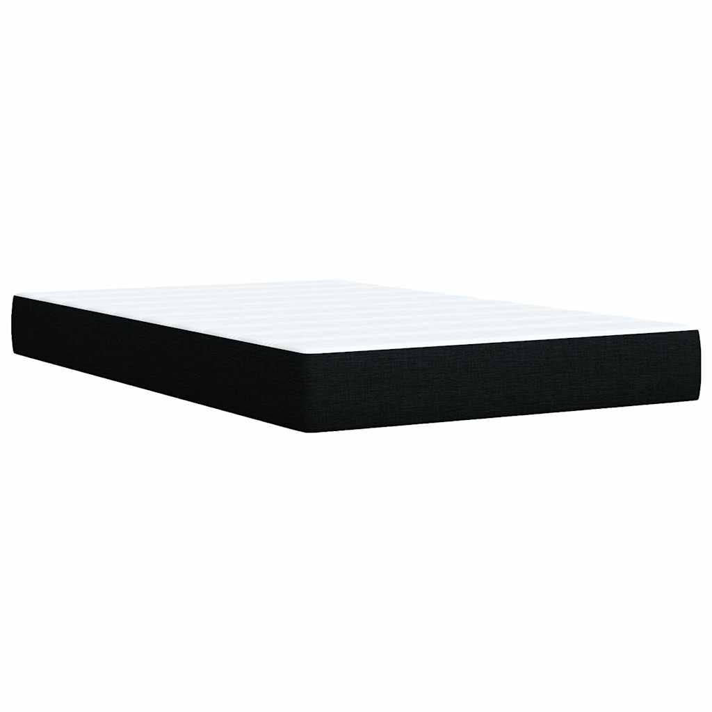 Sommier à lattes de lit avec matelas Noir 120x200 cm Tissu - XIOS