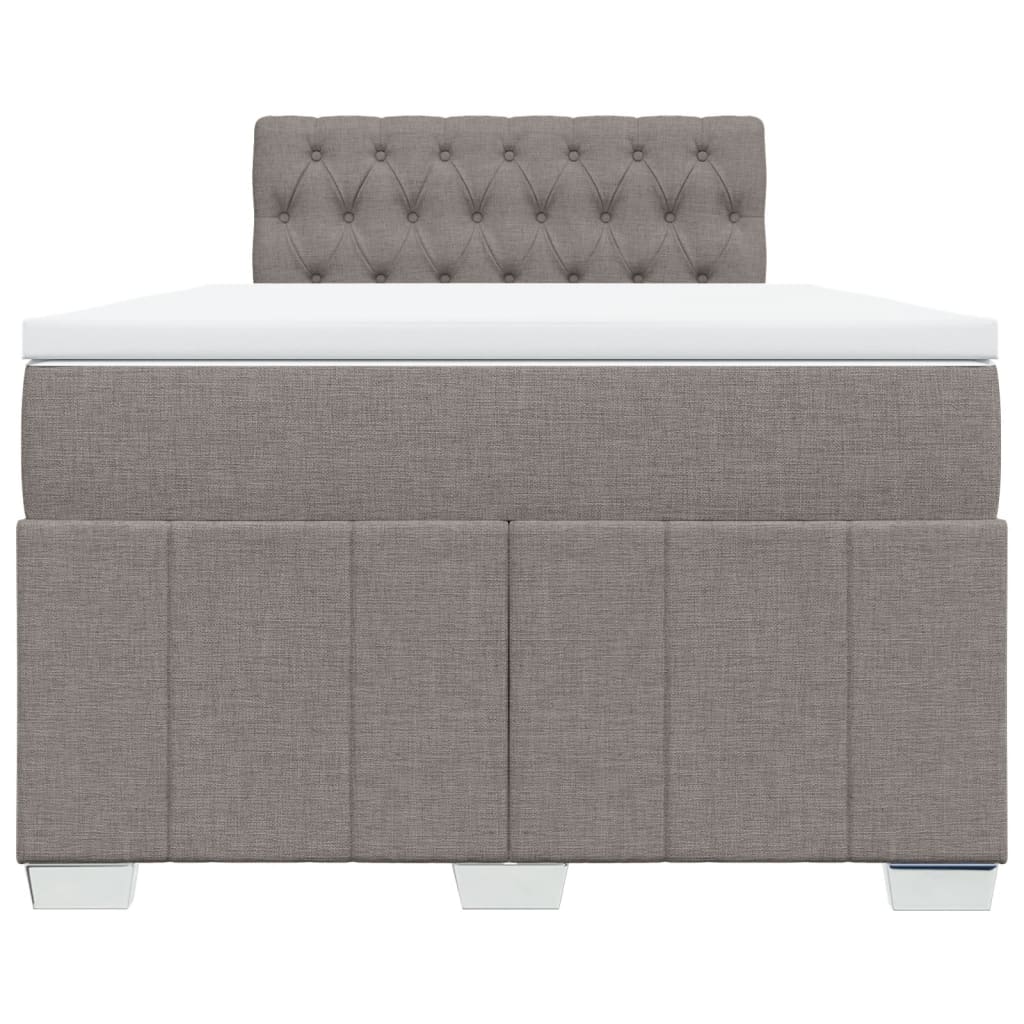 Sommier à lattes de lit avec matelas Taupe 120x200 cm Tissu - XIOS