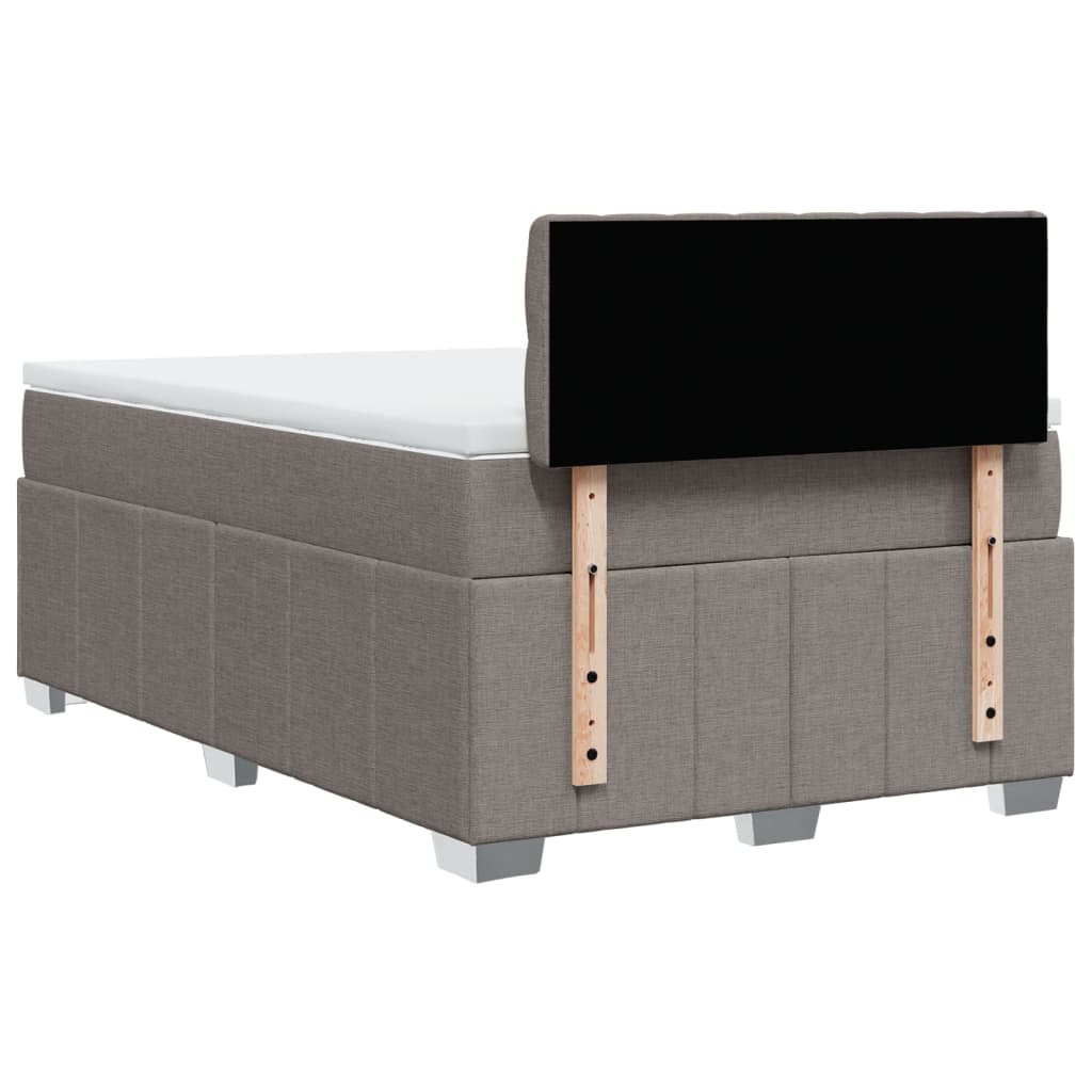Sommier à lattes de lit avec matelas Taupe 120x200 cm Tissu - XIOS