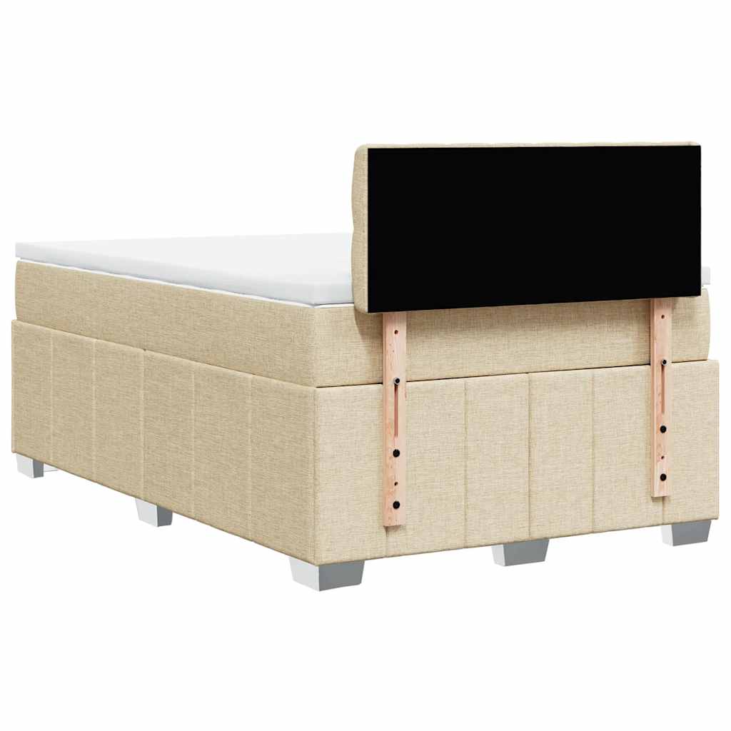 Sommier à lattes de lit avec matelas Crème 120x200 cm Tissu - XIOS