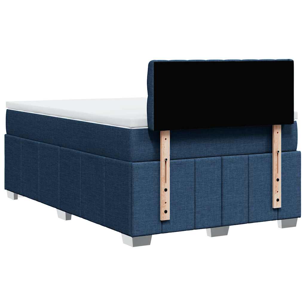 Sommier à lattes de lit avec matelas Bleu 120x200 cm Tissu - XIOS