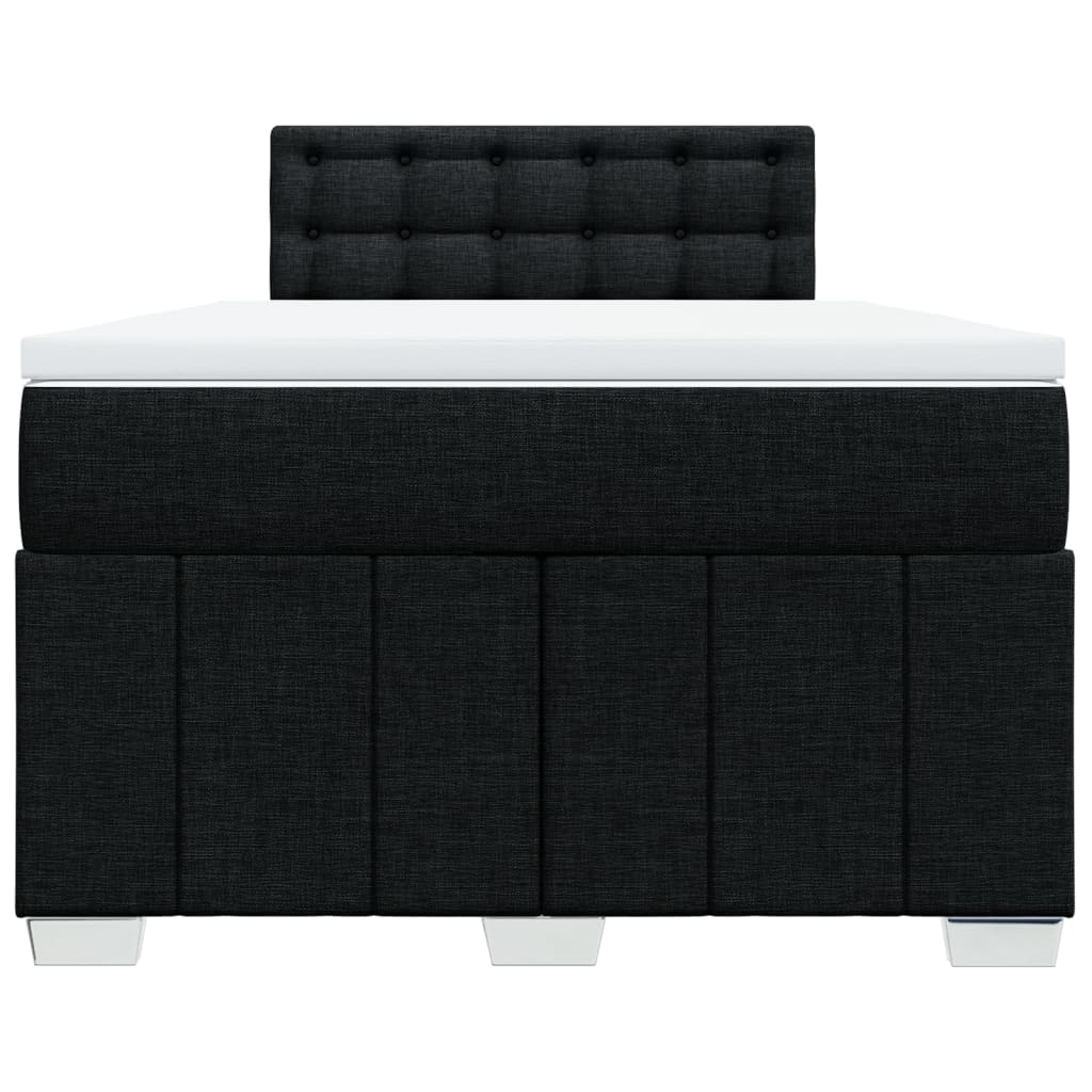 Sommier à lattes de lit avec matelas Noir 120x200 cm Tissu - XIOS