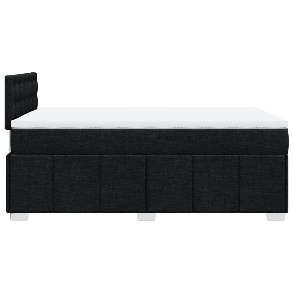 Sommier à lattes de lit avec matelas Noir 120x200 cm Tissu - XIOS