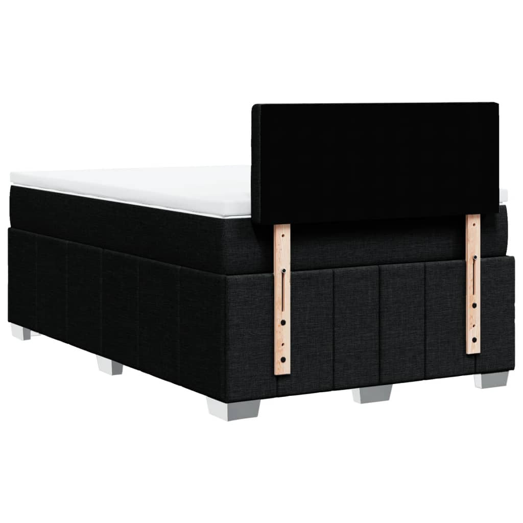 Sommier à lattes de lit avec matelas Noir 120x200 cm Tissu - XIOS