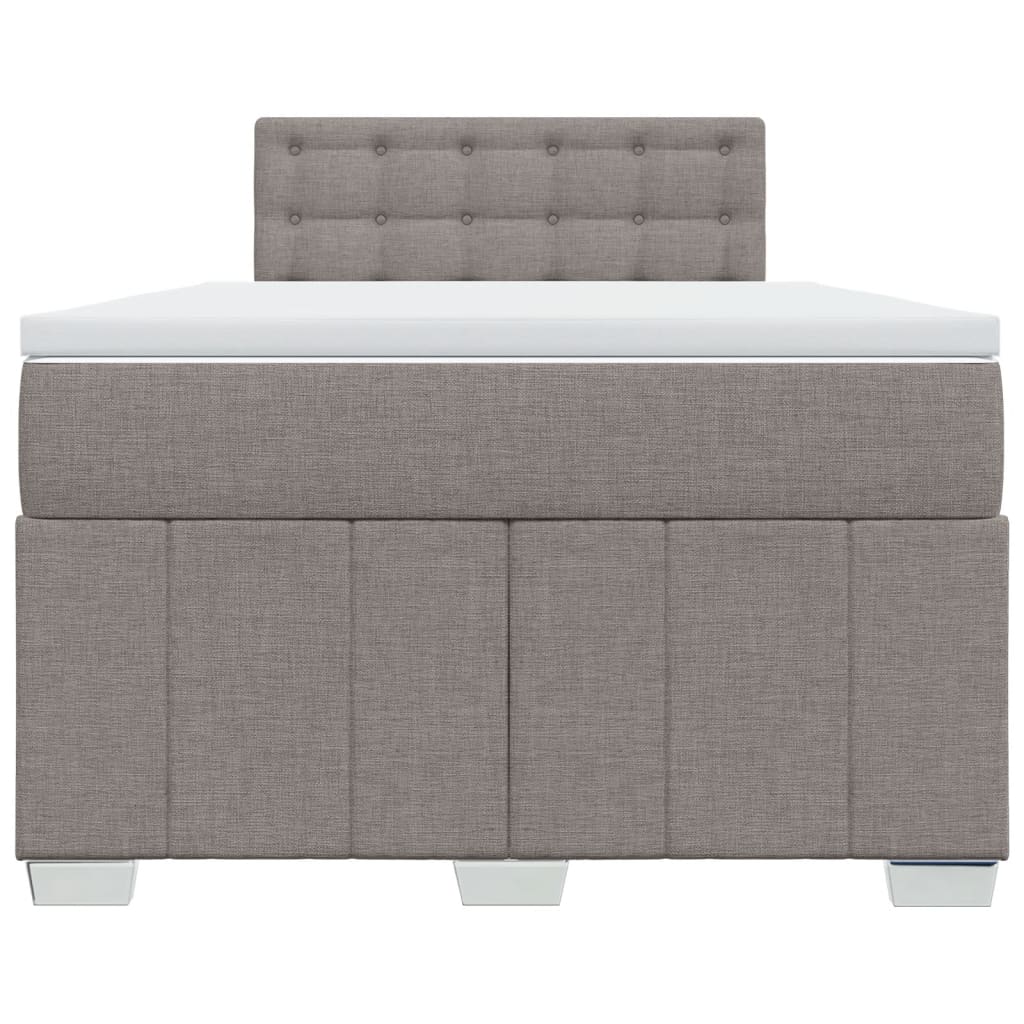 Sommier à lattes de lit avec matelas Taupe 120x200 cm Tissu - XIOS