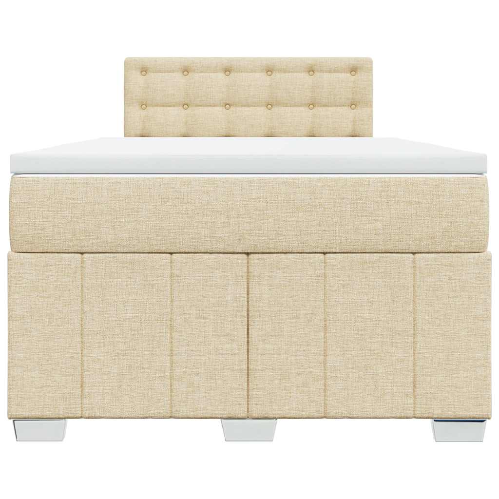 Sommier à lattes de lit avec matelas Crème 120x200 cm Tissu - XIOS