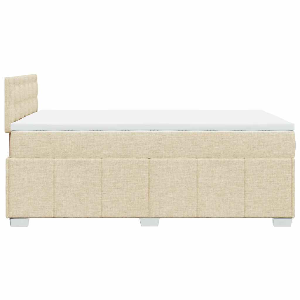 Sommier à lattes de lit avec matelas Crème 120x200 cm Tissu - XIOS