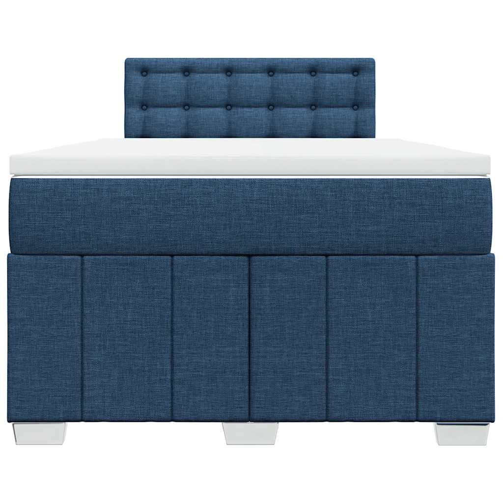 Sommier à lattes de lit avec matelas Bleu 120x200 cm Tissu - XIOS