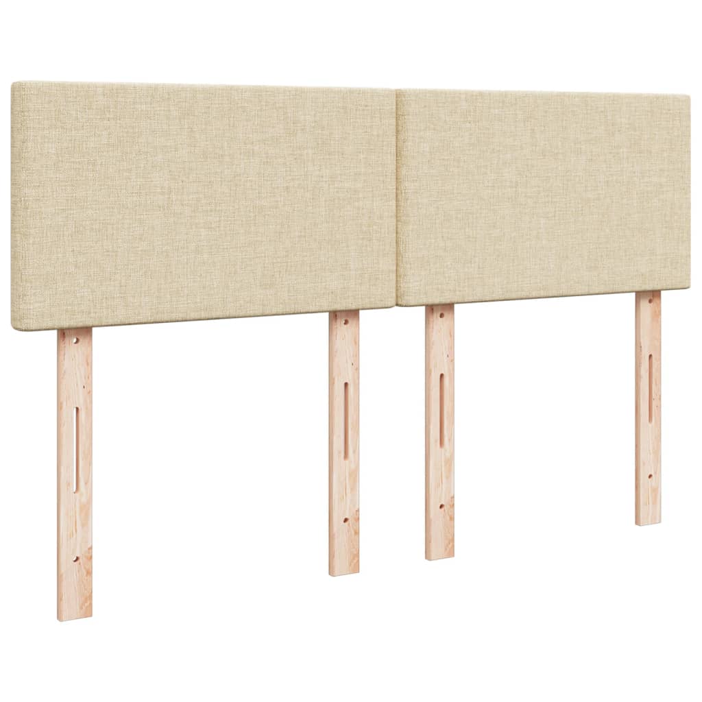 Sommier à lattes de lit avec matelas Crème 140x190 cm Tissu - XIOS
