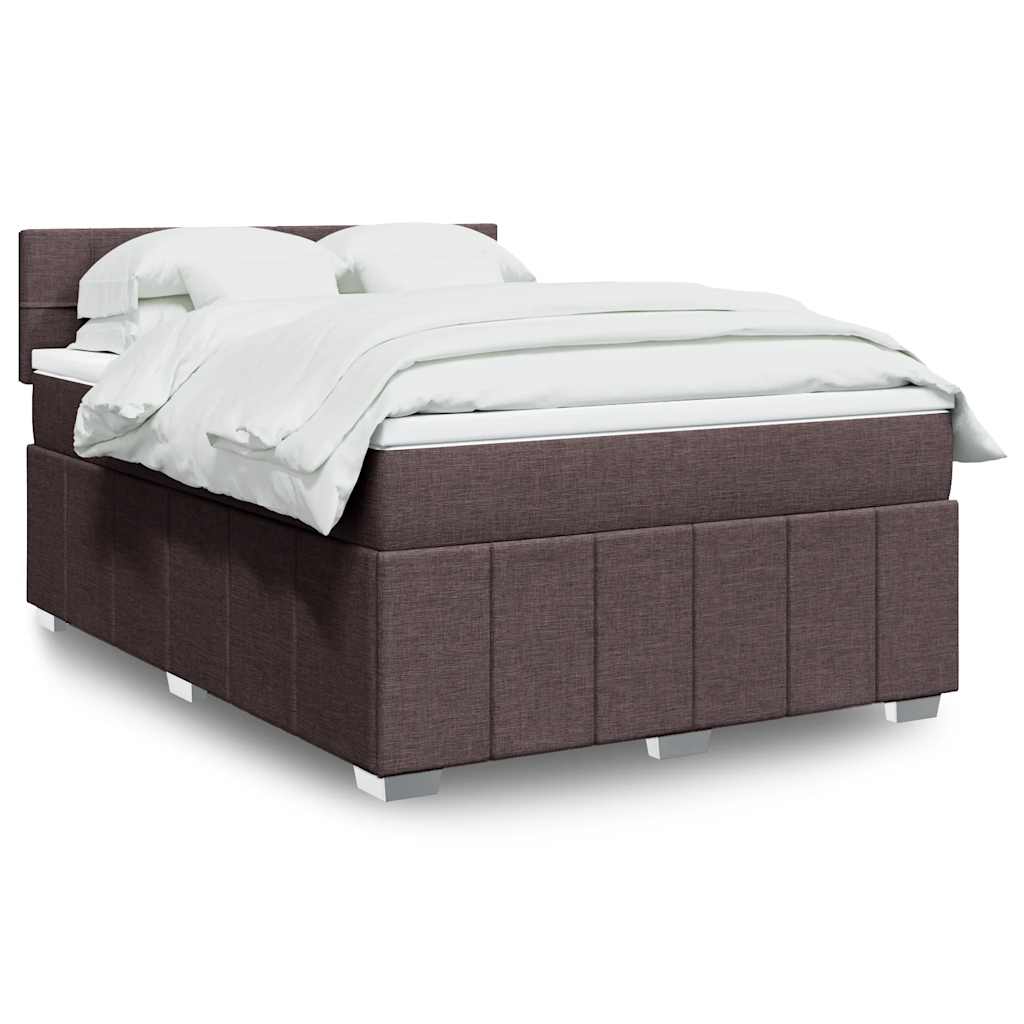Sommier à lattes de lit avec matelas Marron foncé 140x190 cm - XIOS