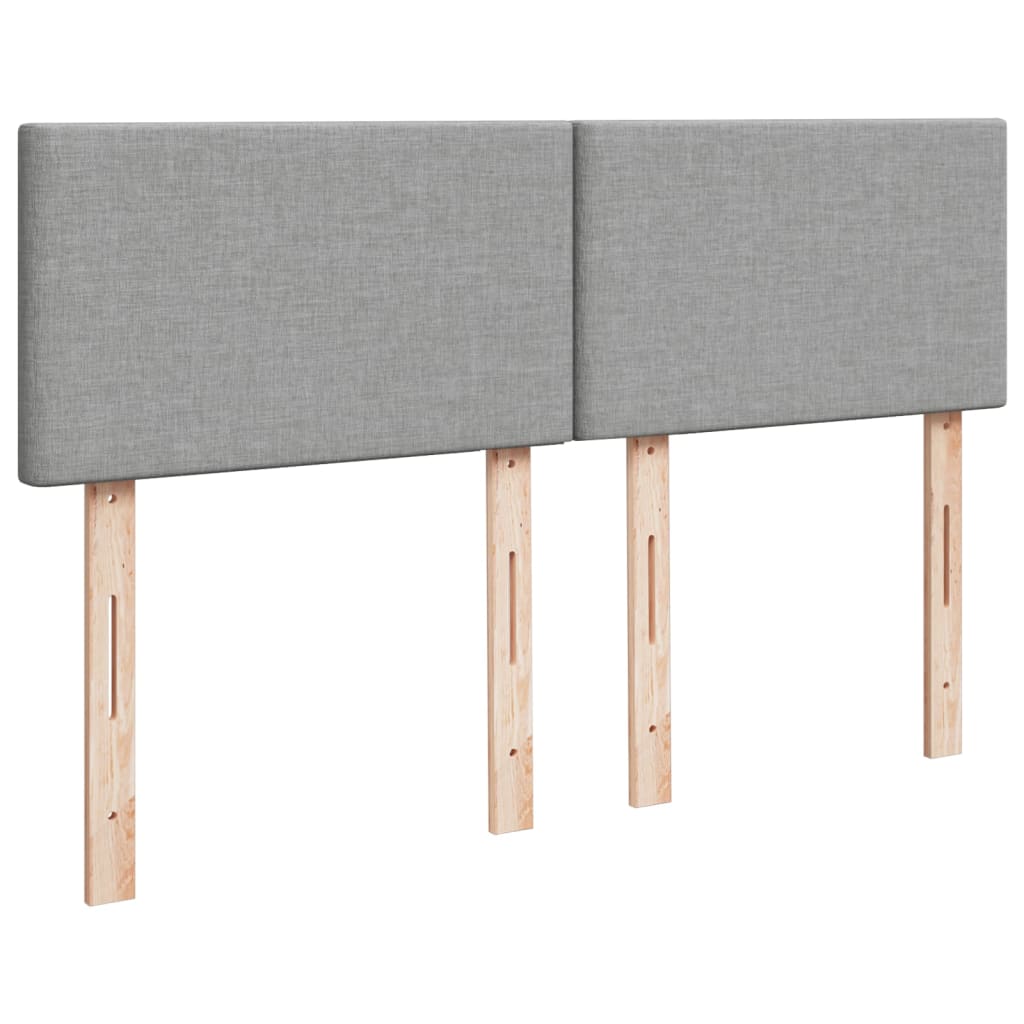 Sommier à lattes de lit avec matelas Gris clair 140x200cm Tissu - XIOS