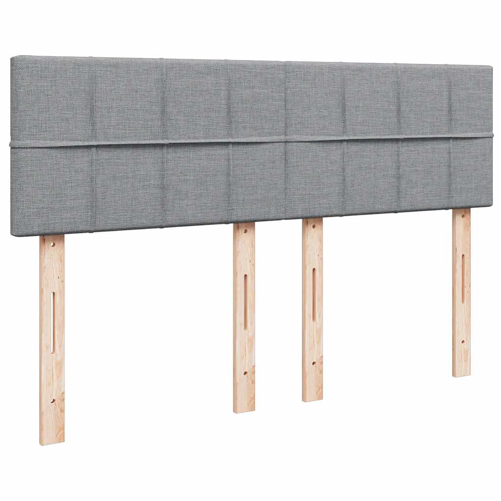 Sommier à lattes de lit avec matelas Gris clair 140x200cm Tissu - XIOS