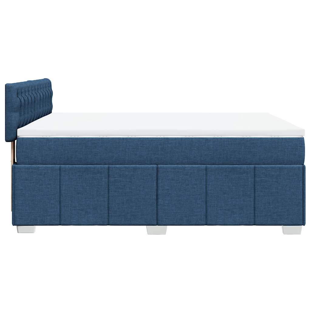 Sommier à lattes de lit avec matelas Bleu 140x200 cm Tissu - XIOS