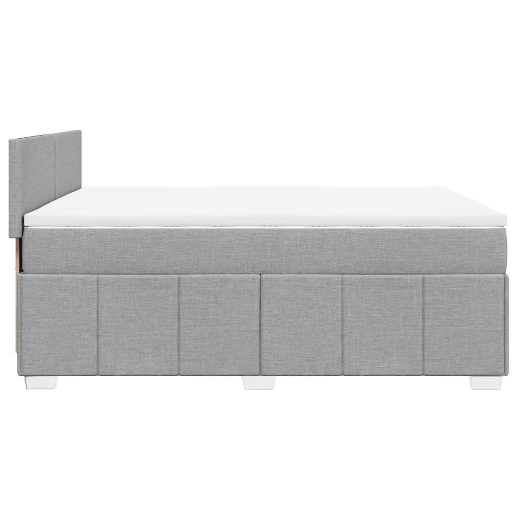 Sommier à lattes de lit avec matelas Gris clair 160x200cm Tissu - XIOS
