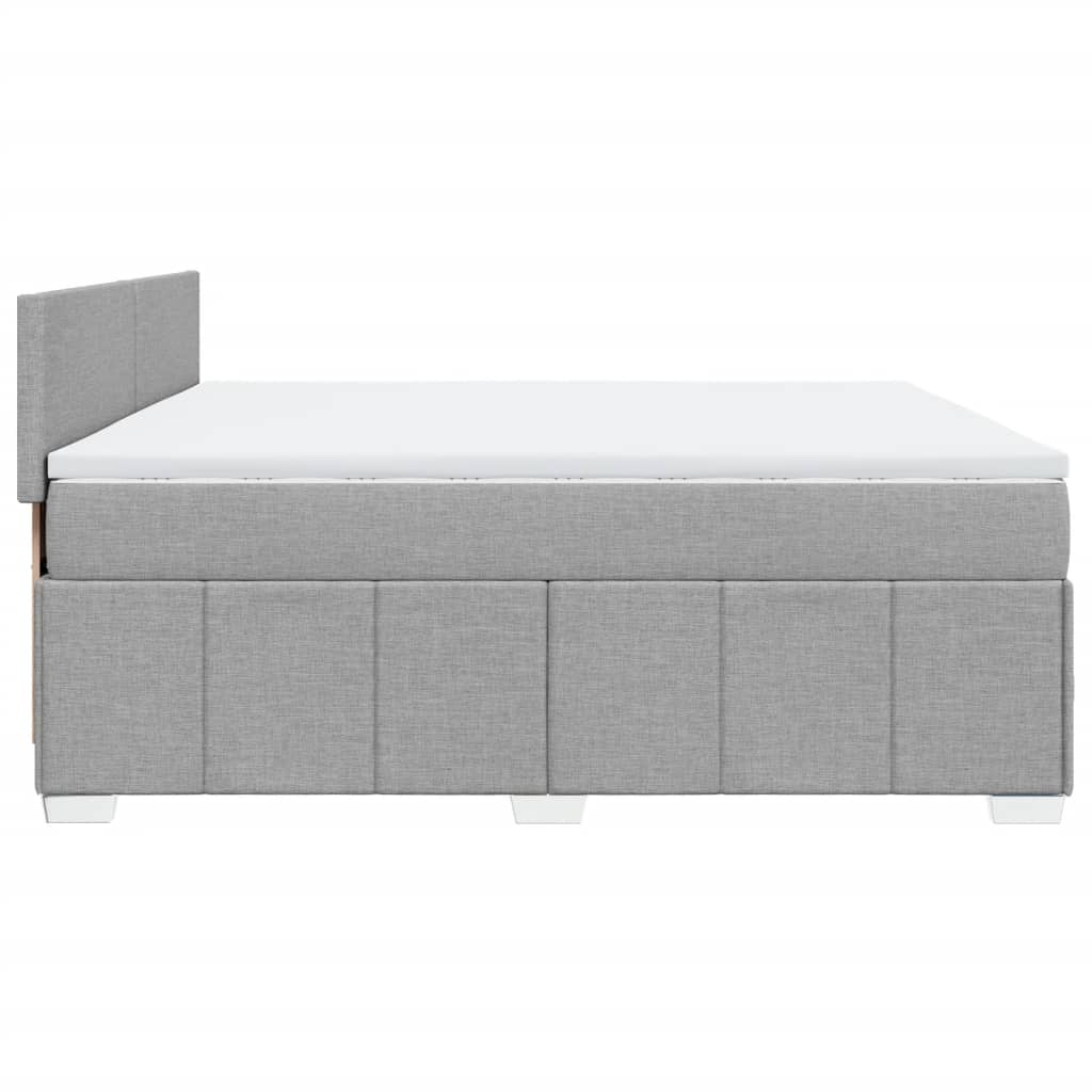 Sommier à lattes de lit avec matelas Gris clair 180x200cm Tissu - XIOS