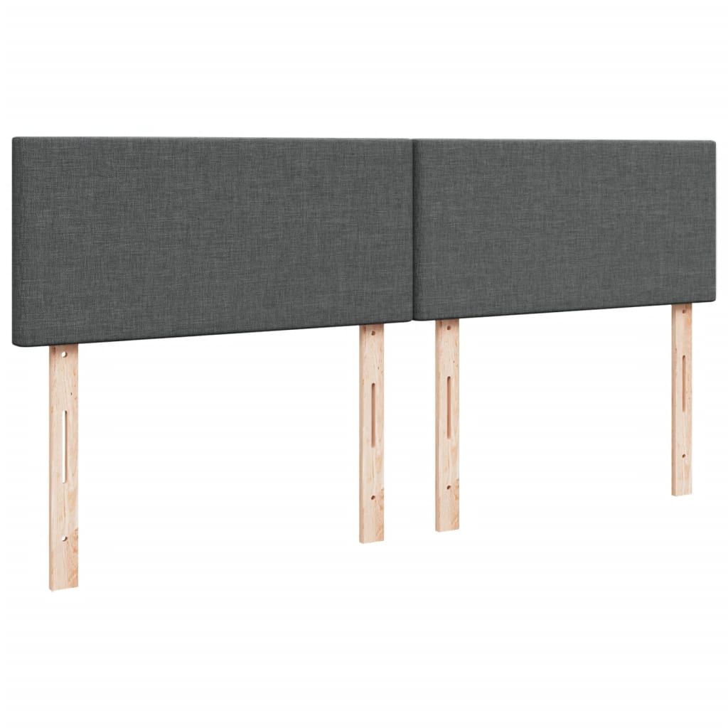Sommier à lattes de lit avec matelas Gris foncé 180x200cm Tissu - XIOS