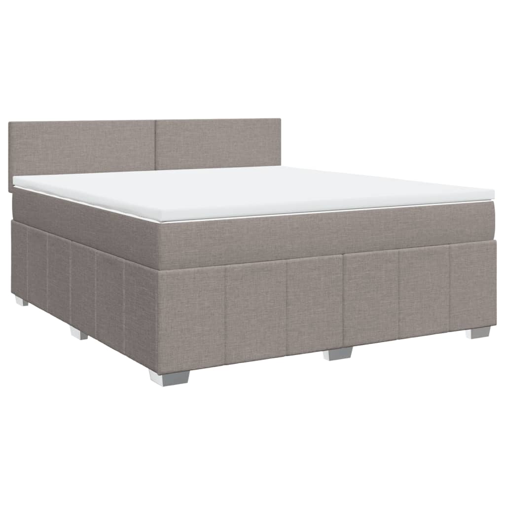 Sommier à lattes de lit avec matelas Taupe 180x200 cm Tissu - XIOS
