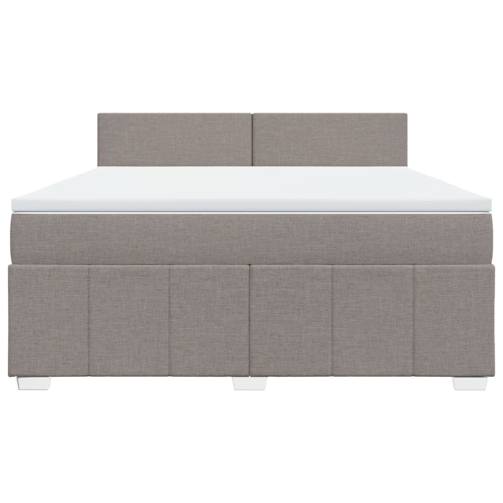 Sommier à lattes de lit avec matelas Taupe 180x200 cm Tissu - XIOS