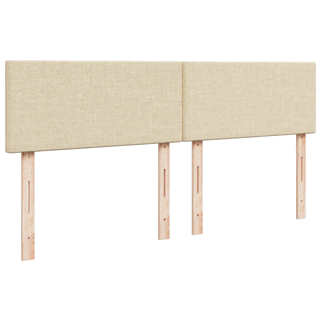 Sommier à lattes de lit avec matelas Crème 180x200 cm Tissu - XIOS
