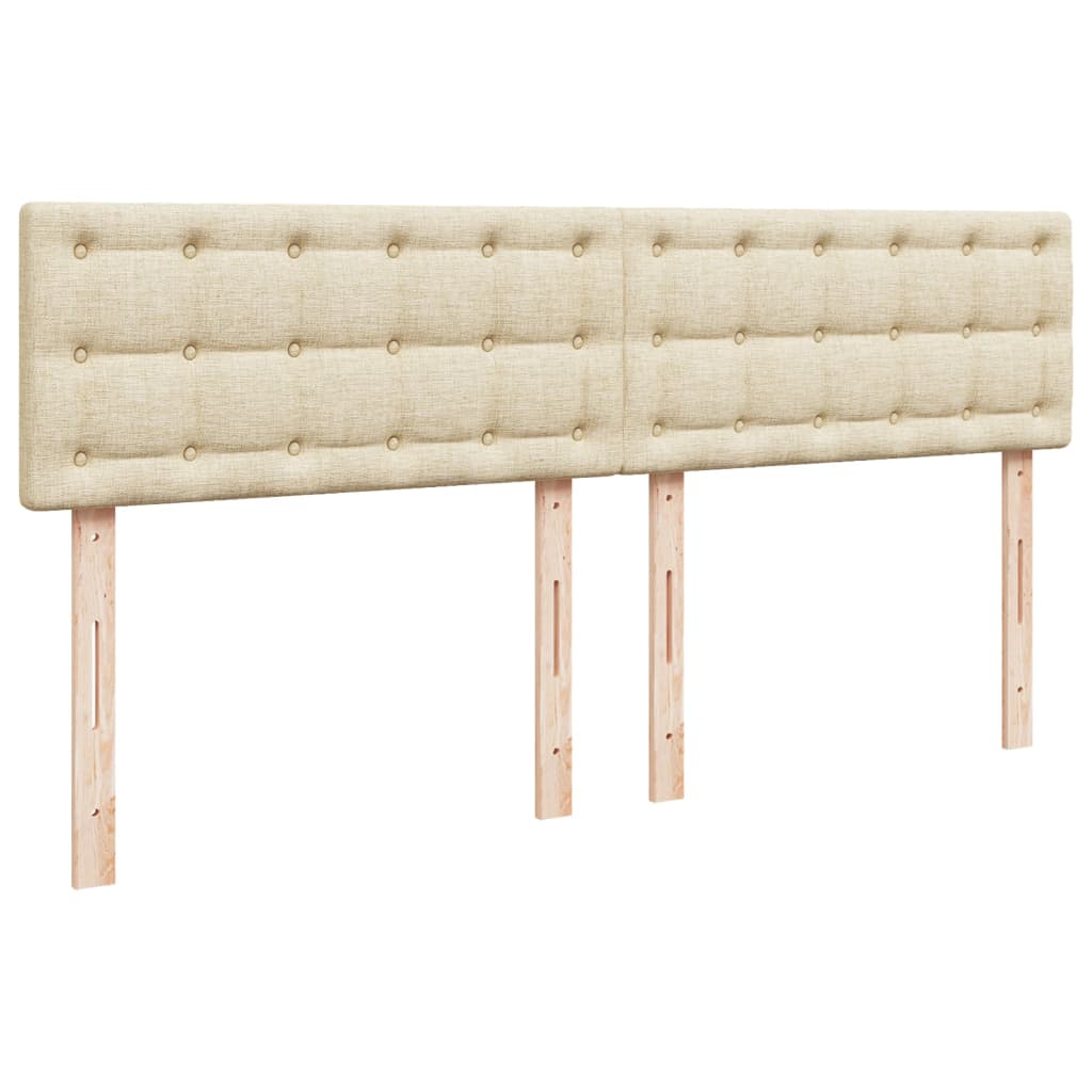 Sommier à lattes de lit avec matelas Crème 180x200 cm Tissu - XIOS