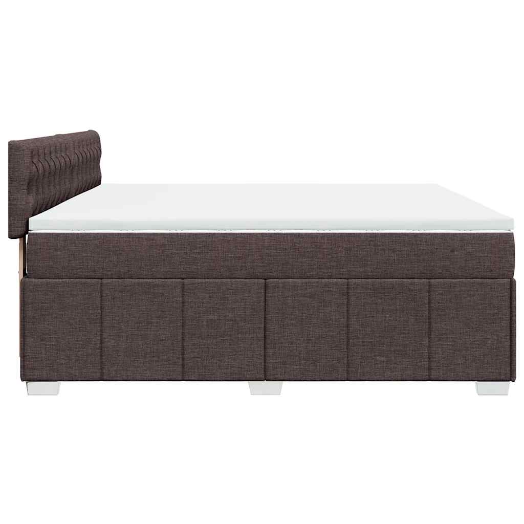 Sommier à lattes de lit avec matelas Marron foncé 200x200 cm - XIOS