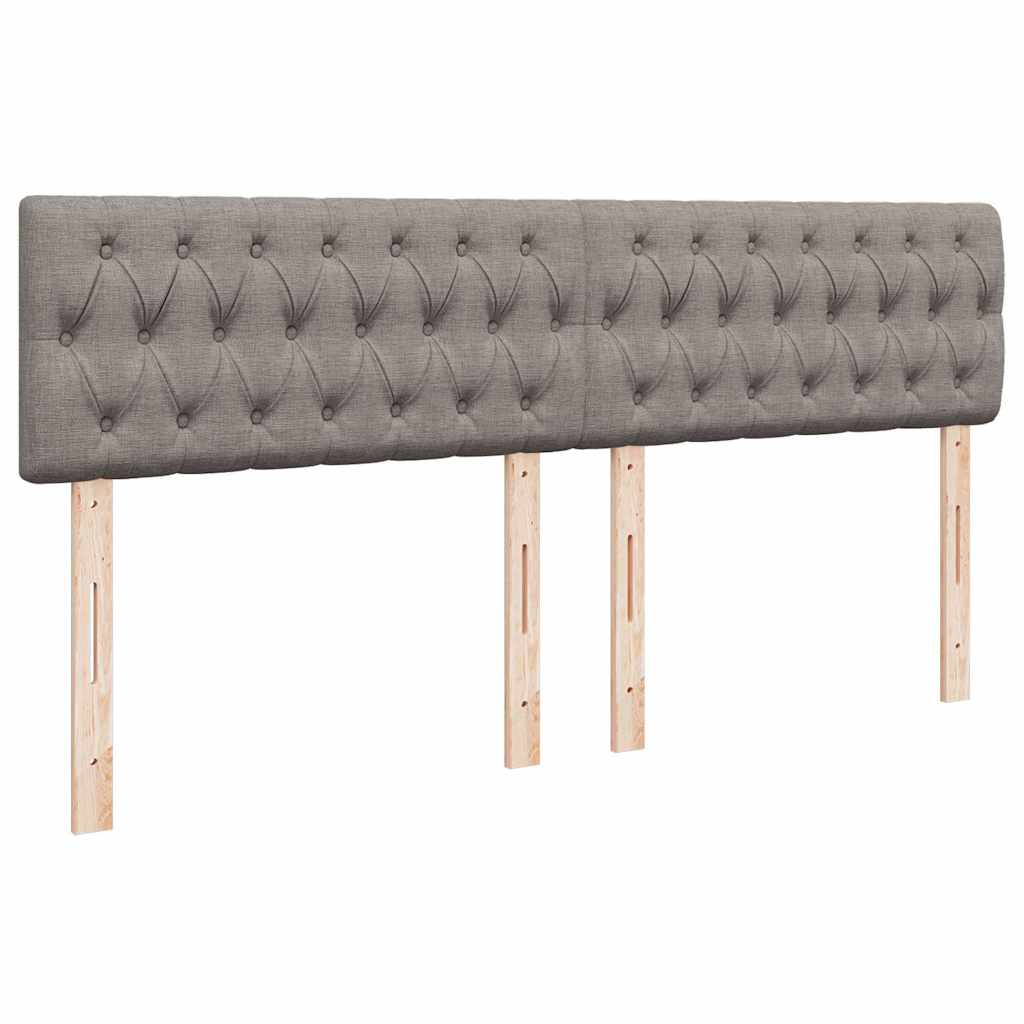 Sommier à lattes de lit avec matelas Taupe 200x200 cm Tissu - XIOS