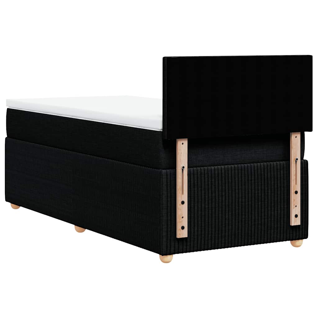Sommier à lattes de lit et matelas Noir 80x200 cm Tissu - XIOS
