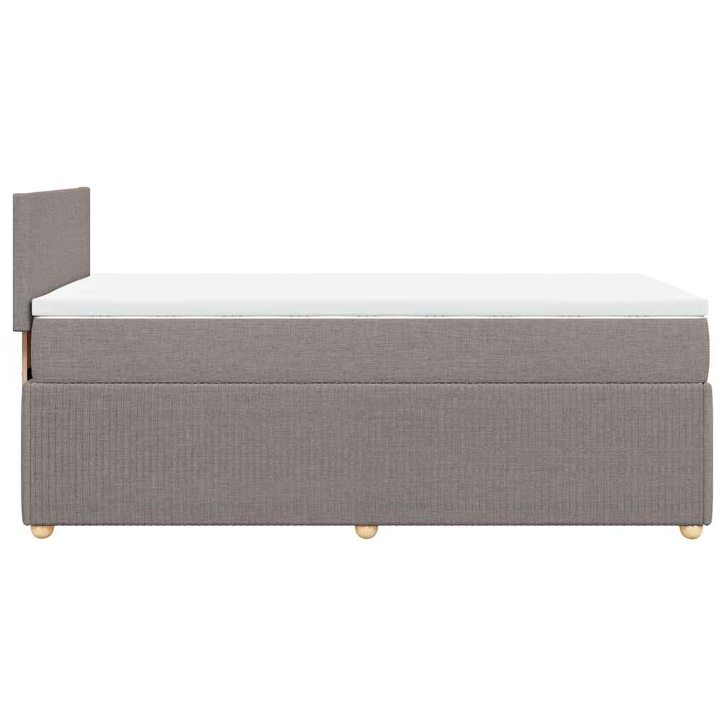 Sommier à lattes de lit avec matelas Taupe 80x200 cm Tissu - XIOS