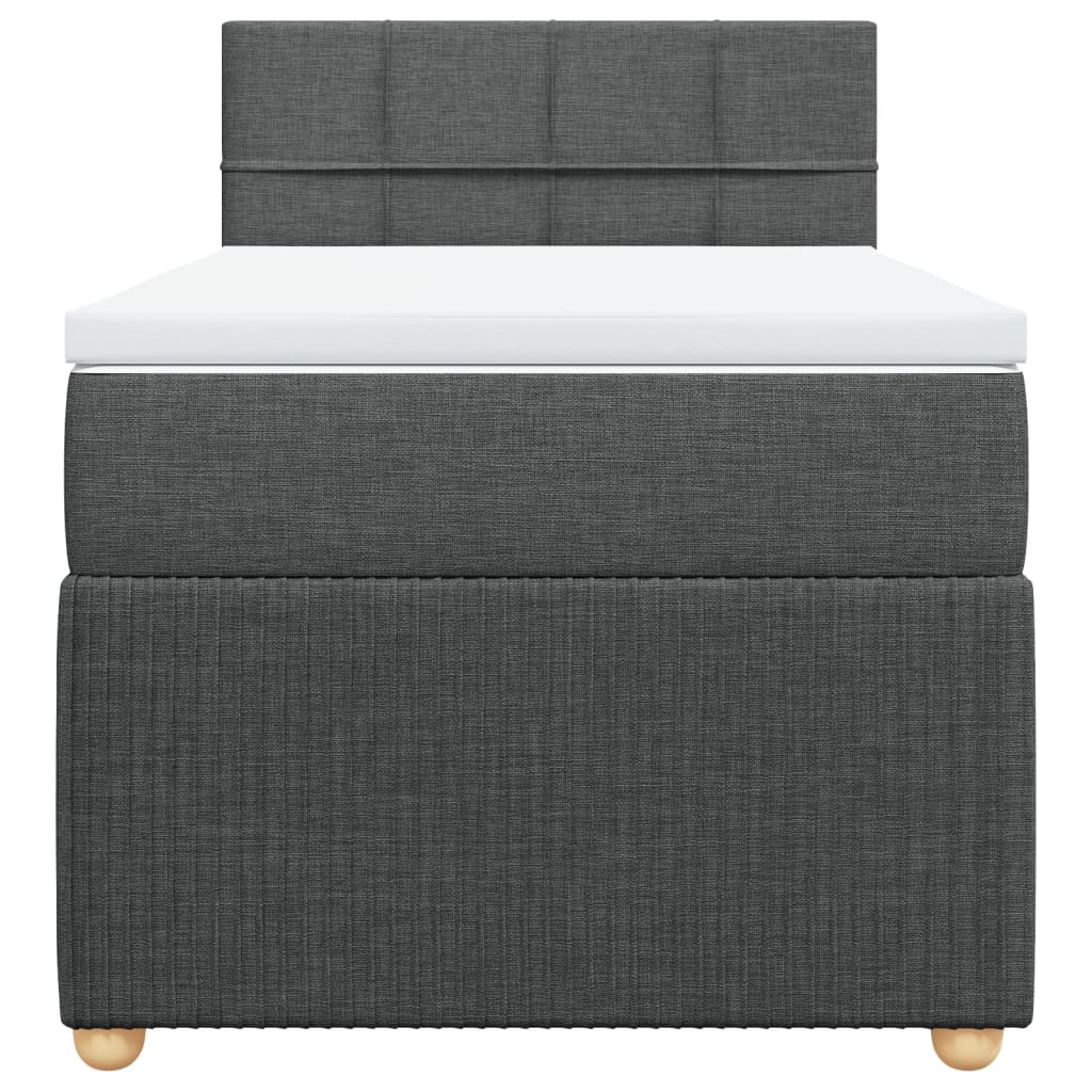 Sommier à lattes de lit avec matelas Gris foncé 80x200 cm Tissu - XIOS