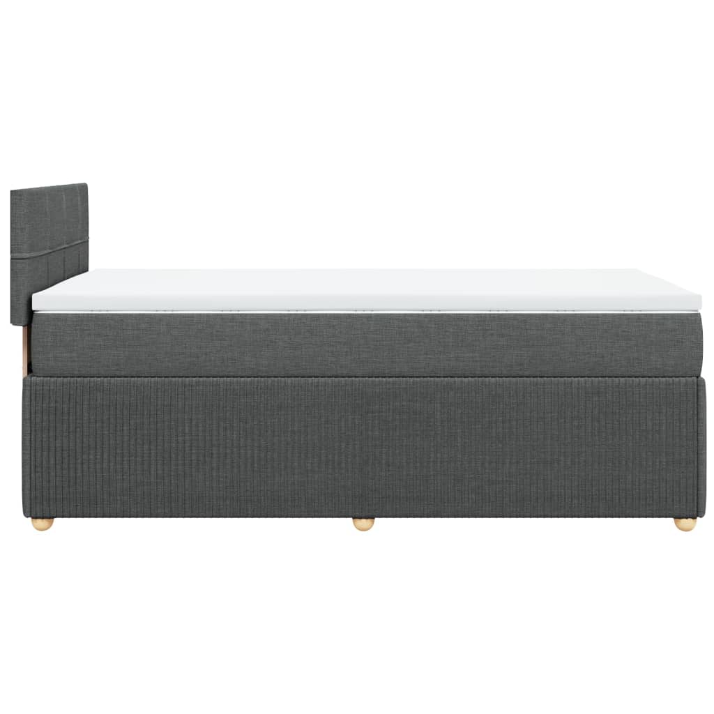 Sommier à lattes de lit avec matelas Gris foncé 80x200 cm Tissu - XIOS