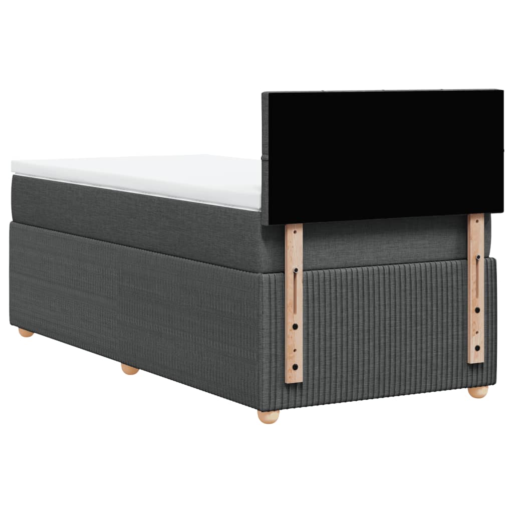 Sommier à lattes de lit avec matelas Gris foncé 80x200 cm Tissu - XIOS