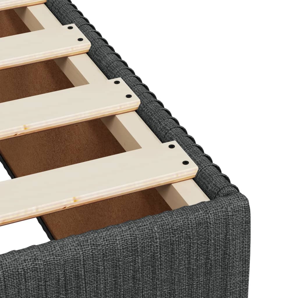Sommier à lattes de lit avec matelas Gris foncé 80x200 cm Tissu - XIOS