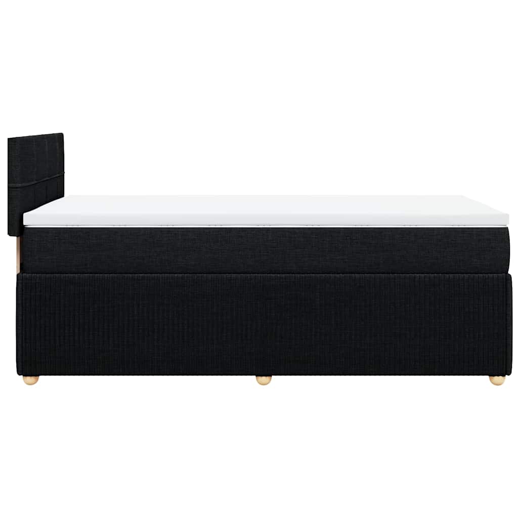 Sommier à lattes de lit et matelas Noir 80x200 cm Tissu - XIOS