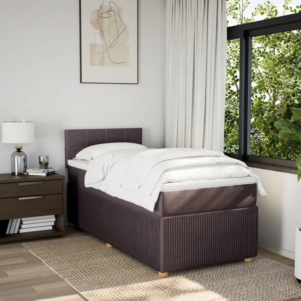Sommier à lattes de lit avec matelas Marron foncé 80x200 cm - XIOS