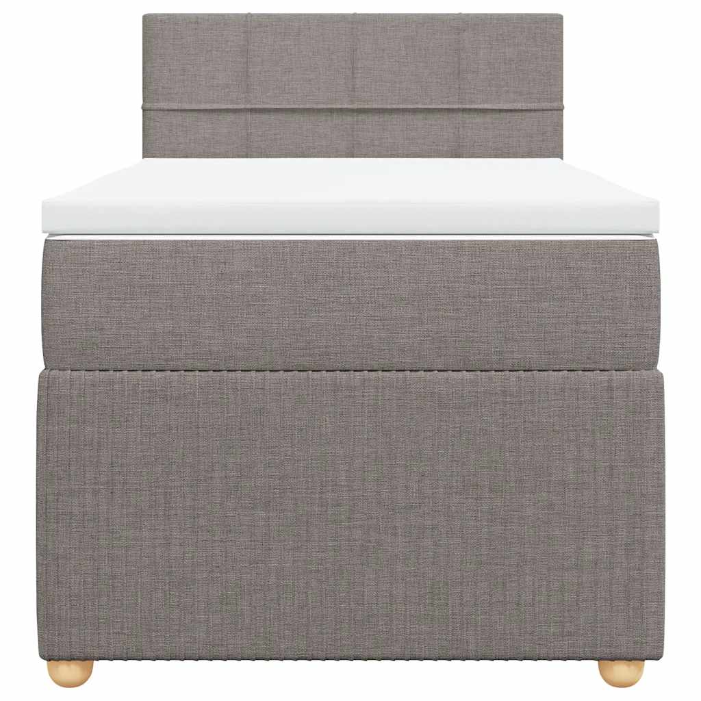 Sommier à lattes de lit avec matelas Taupe 80x200 cm Tissu - XIOS