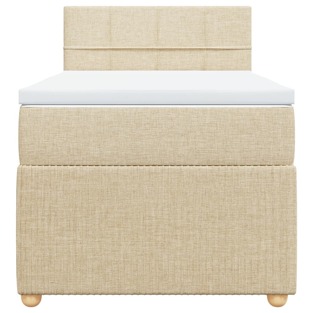 Sommier à lattes de lit avec matelas Crème 80x200 cm Tissu - XIOS
