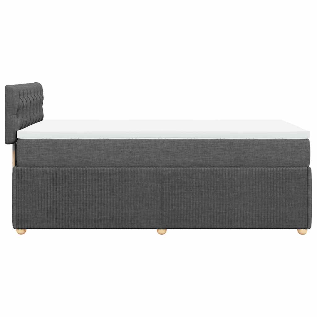 Sommier à lattes de lit avec matelas Gris foncé 80x200 cm Tissu - XIOS