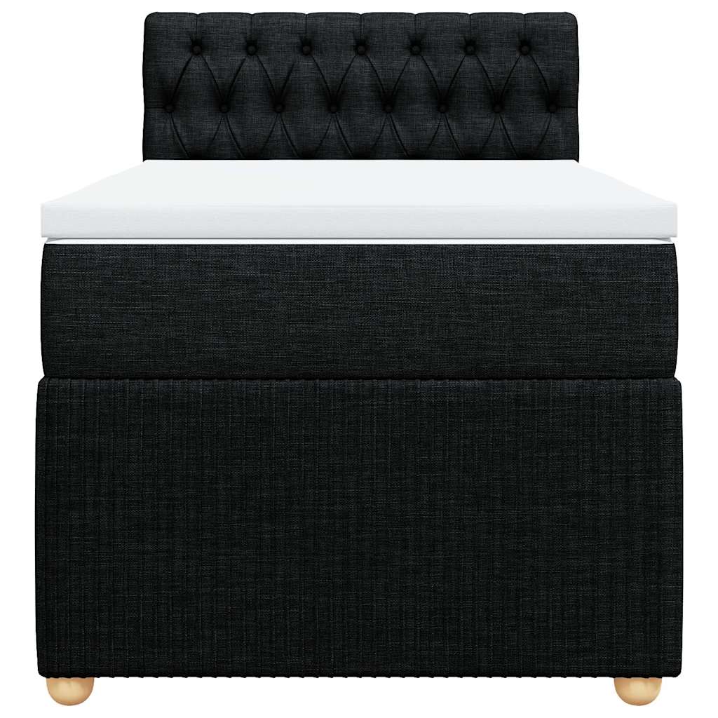Sommier à lattes de lit et matelas Noir 80x200 cm Tissu - XIOS