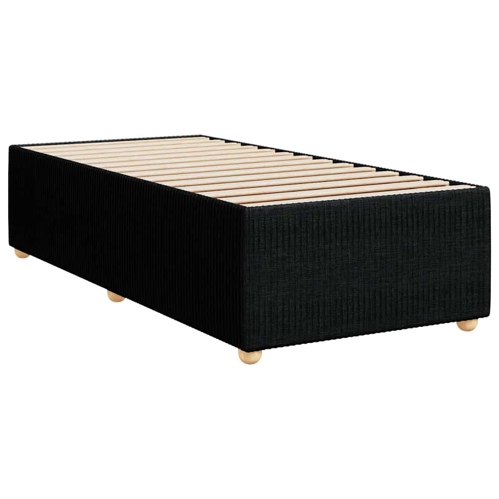 Sommier à lattes de lit et matelas Noir 80x200 cm Tissu - XIOS