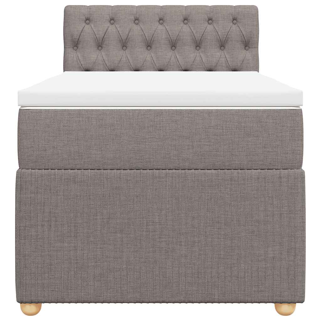 Sommier à lattes de lit avec matelas Taupe 80x200 cm Tissu - XIOS