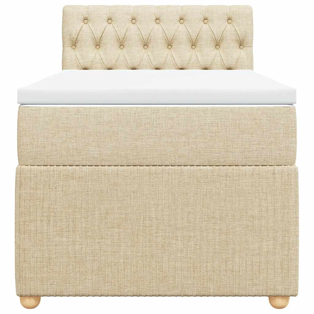 Sommier à lattes de lit avec matelas Crème 80x200 cm Tissu - XIOS