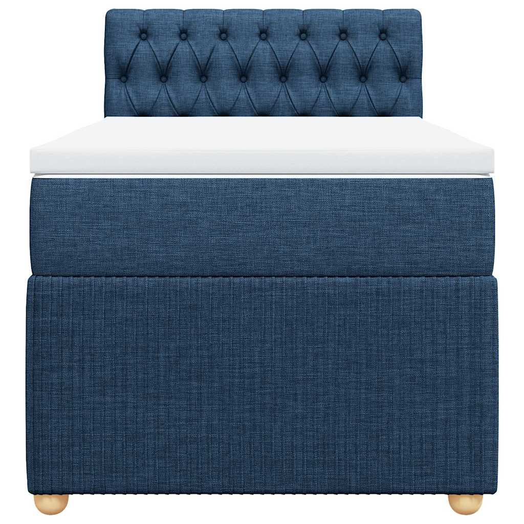 Sommier à lattes de lit avec matelas Bleu 80x200 cm Tissu - XIOS
