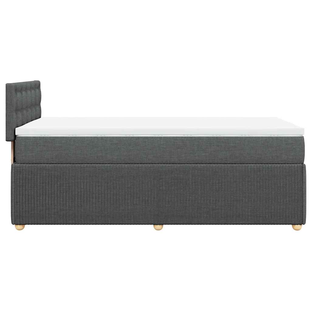 Sommier à lattes de lit avec matelas Gris foncé 80x200 cm Tissu - XIOS
